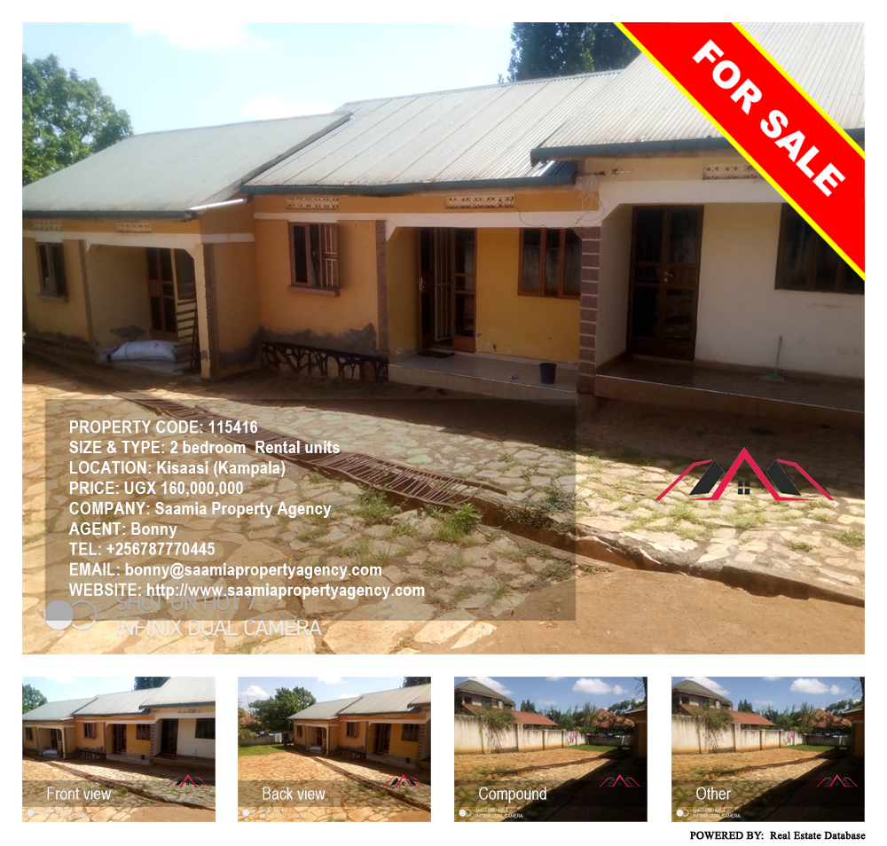 2 bedroom Rental units  for sale in Kisaasi Kampala Uganda, code: 115416