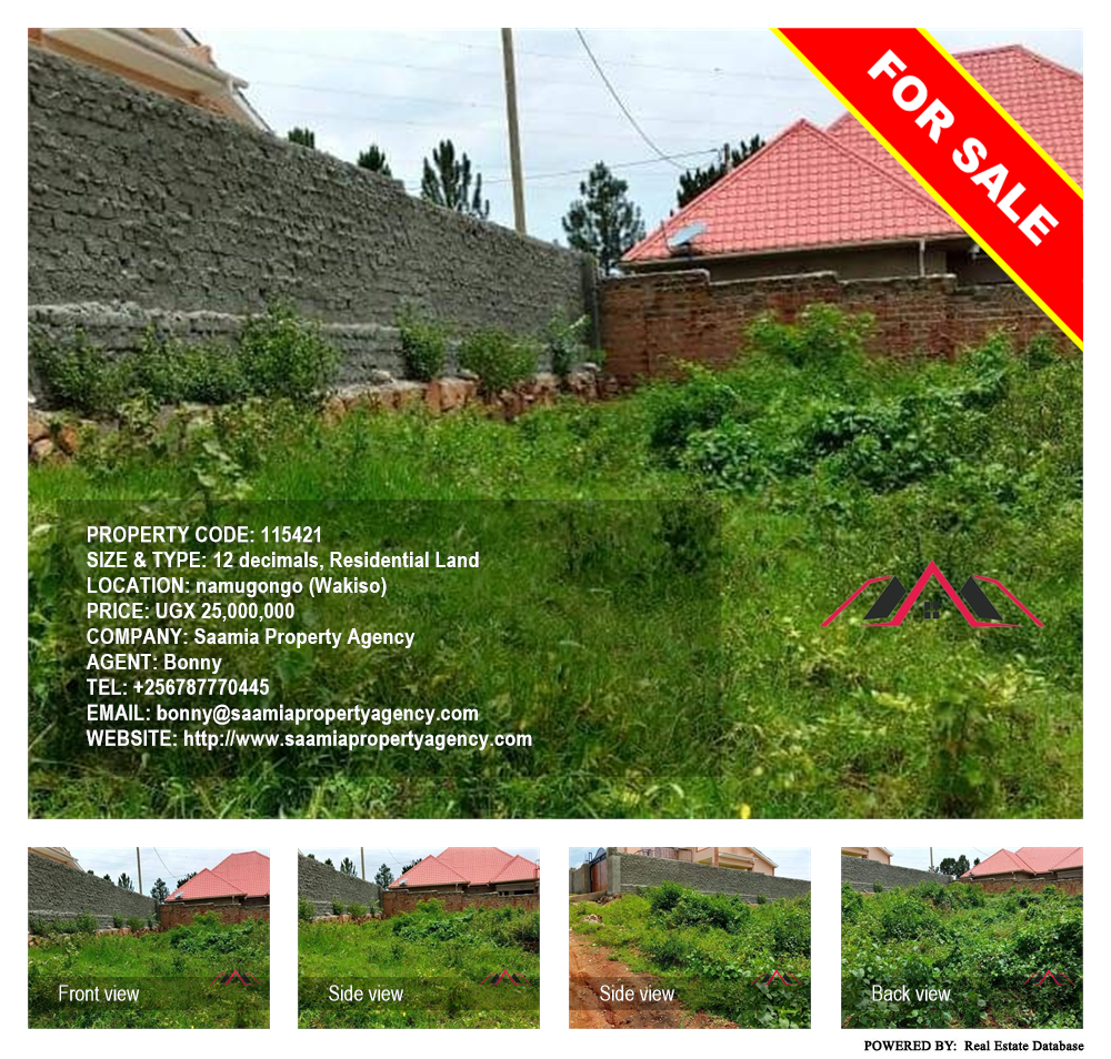 Residential Land  for sale in Namugongo Wakiso Uganda, code: 115421