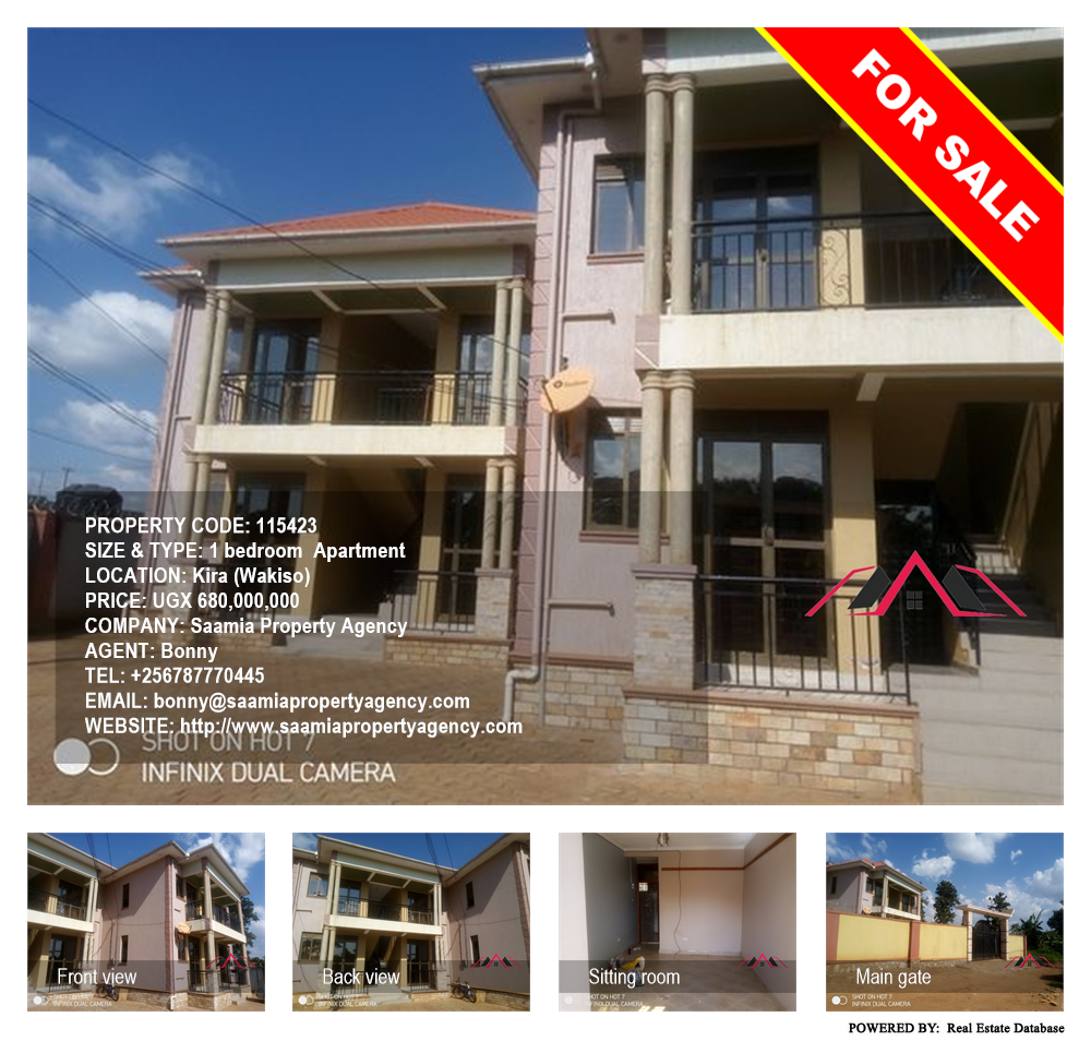 1 bedroom Apartment  for sale in Kira Wakiso Uganda, code: 115423