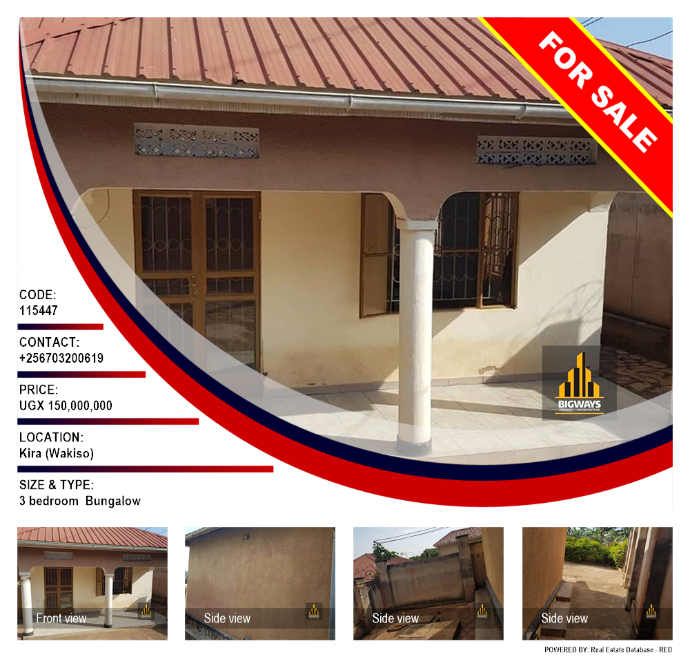 3 bedroom Bungalow  for sale in Kira Wakiso Uganda, code: 115447