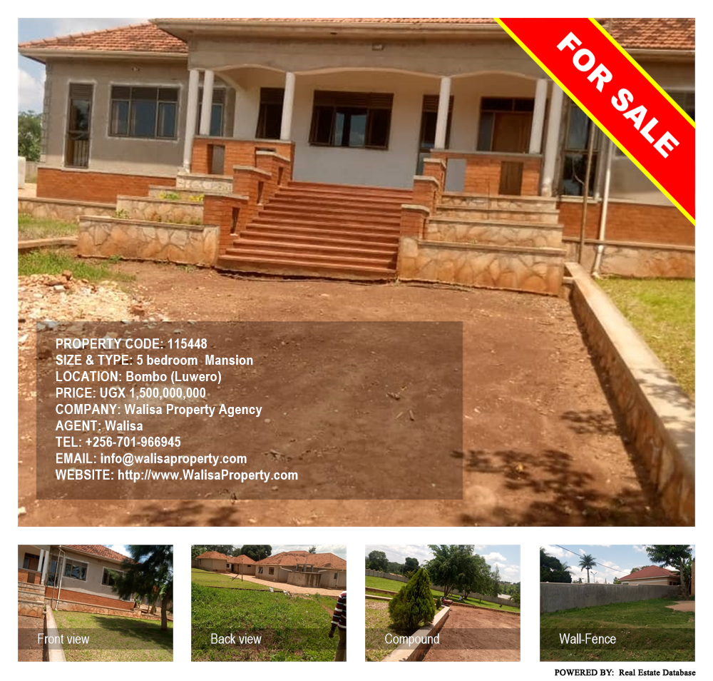 5 bedroom Mansion  for sale in Bombo Luweero Uganda, code: 115448