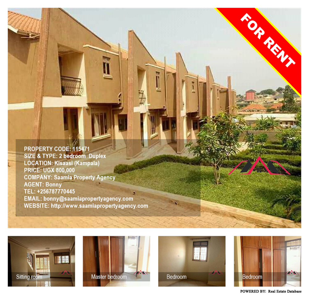 2 bedroom Duplex  for rent in Kisaasi Kampala Uganda, code: 115471