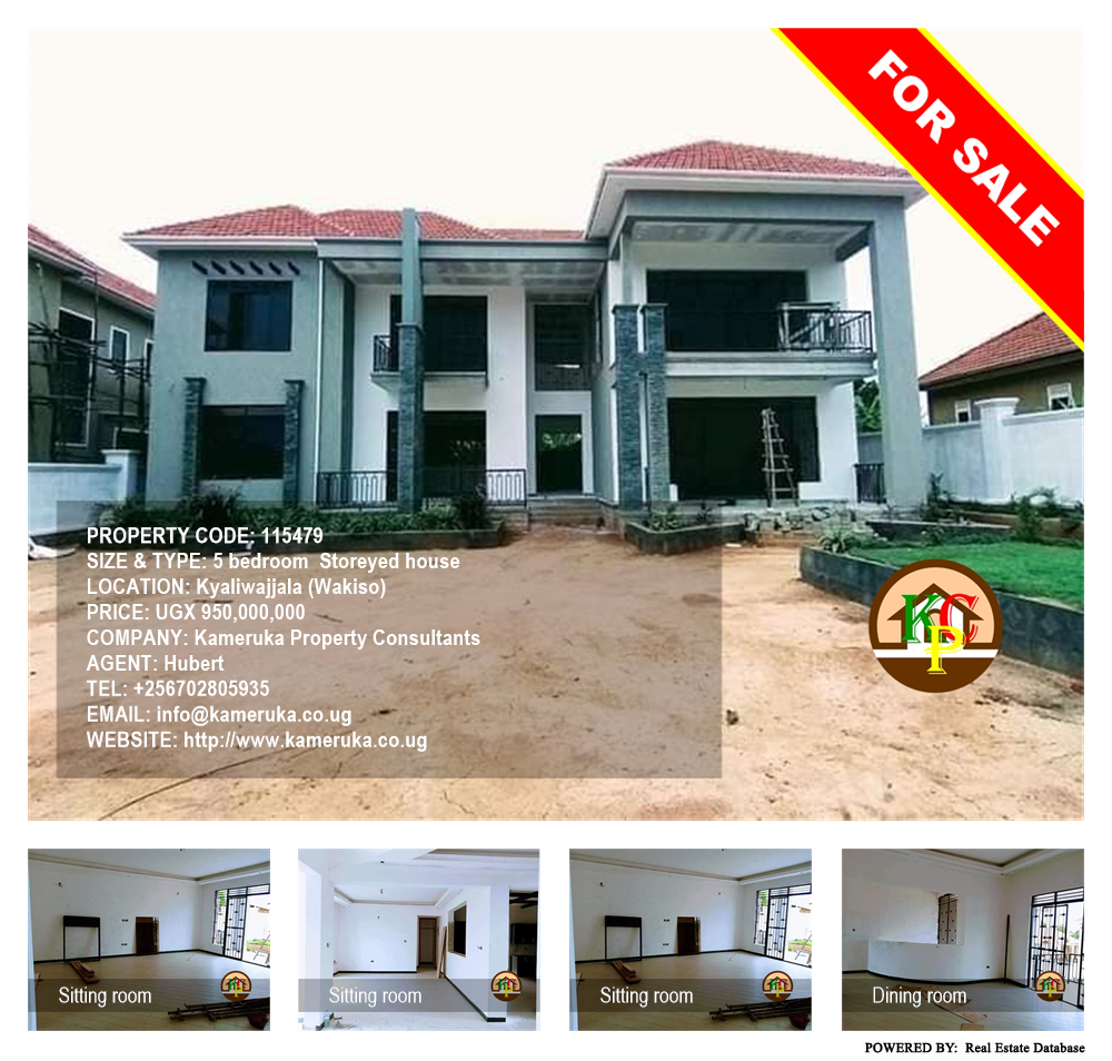 5 bedroom Storeyed house  for sale in Kyaliwajjala Wakiso Uganda, code: 115479