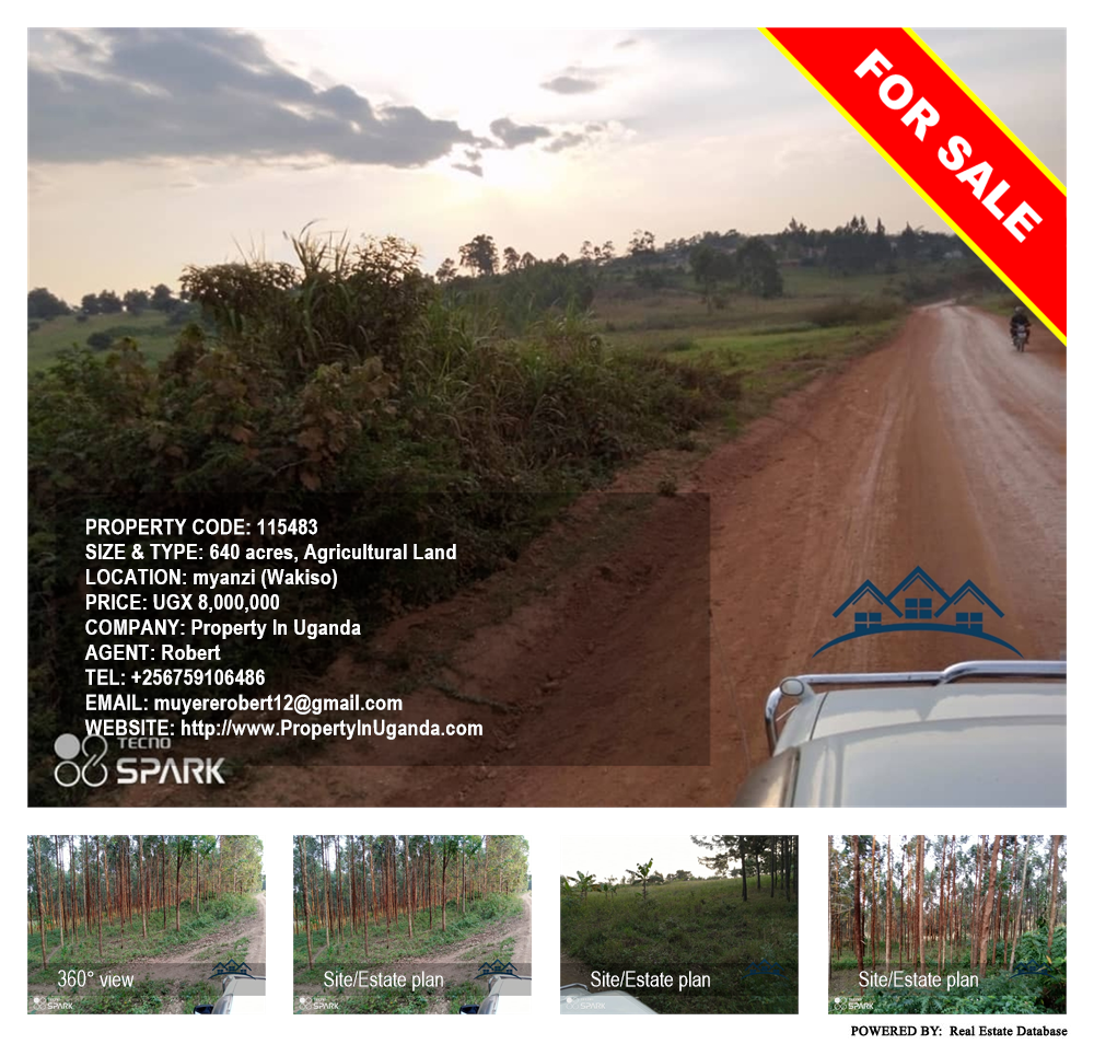 Agricultural Land  for sale in Myanzi Wakiso Uganda, code: 115483