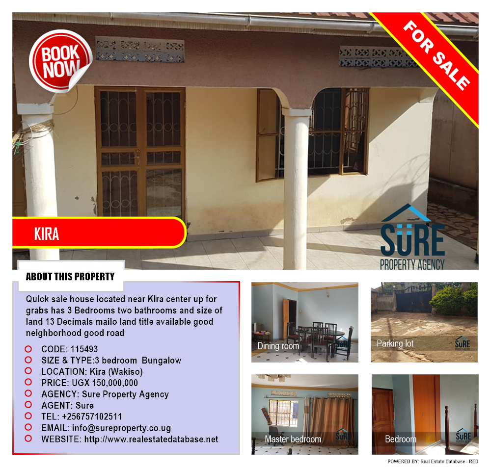 3 bedroom Bungalow  for sale in Kira Wakiso Uganda, code: 115493