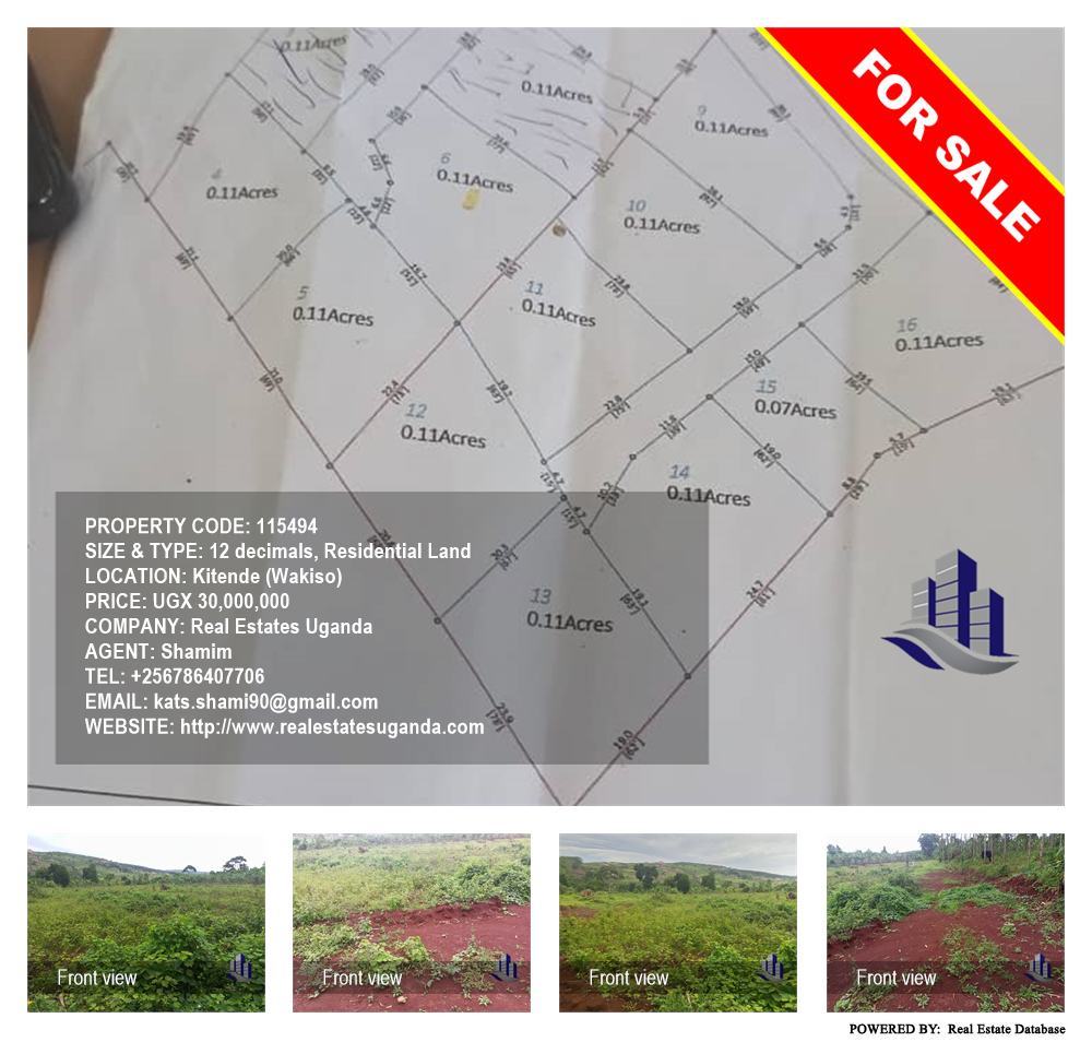 Residential Land  for sale in Kitende Wakiso Uganda, code: 115494