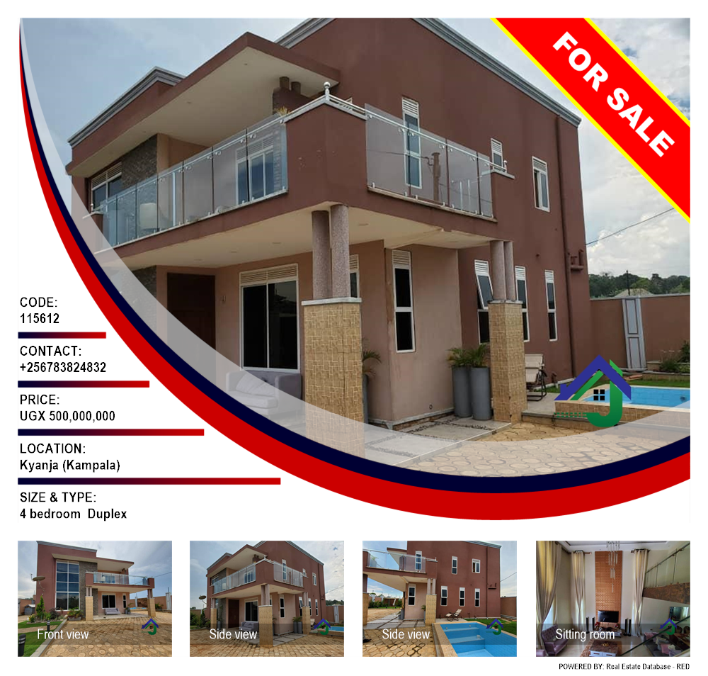 4 bedroom Duplex  for sale in Kyanja Kampala Uganda, code: 115612