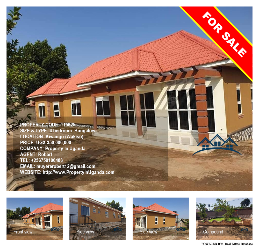 4 bedroom Bungalow  for sale in Kiwango Wakiso Uganda, code: 115625