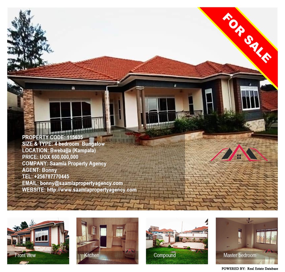 4 bedroom Bungalow  for sale in Bwebajja Kampala Uganda, code: 115635