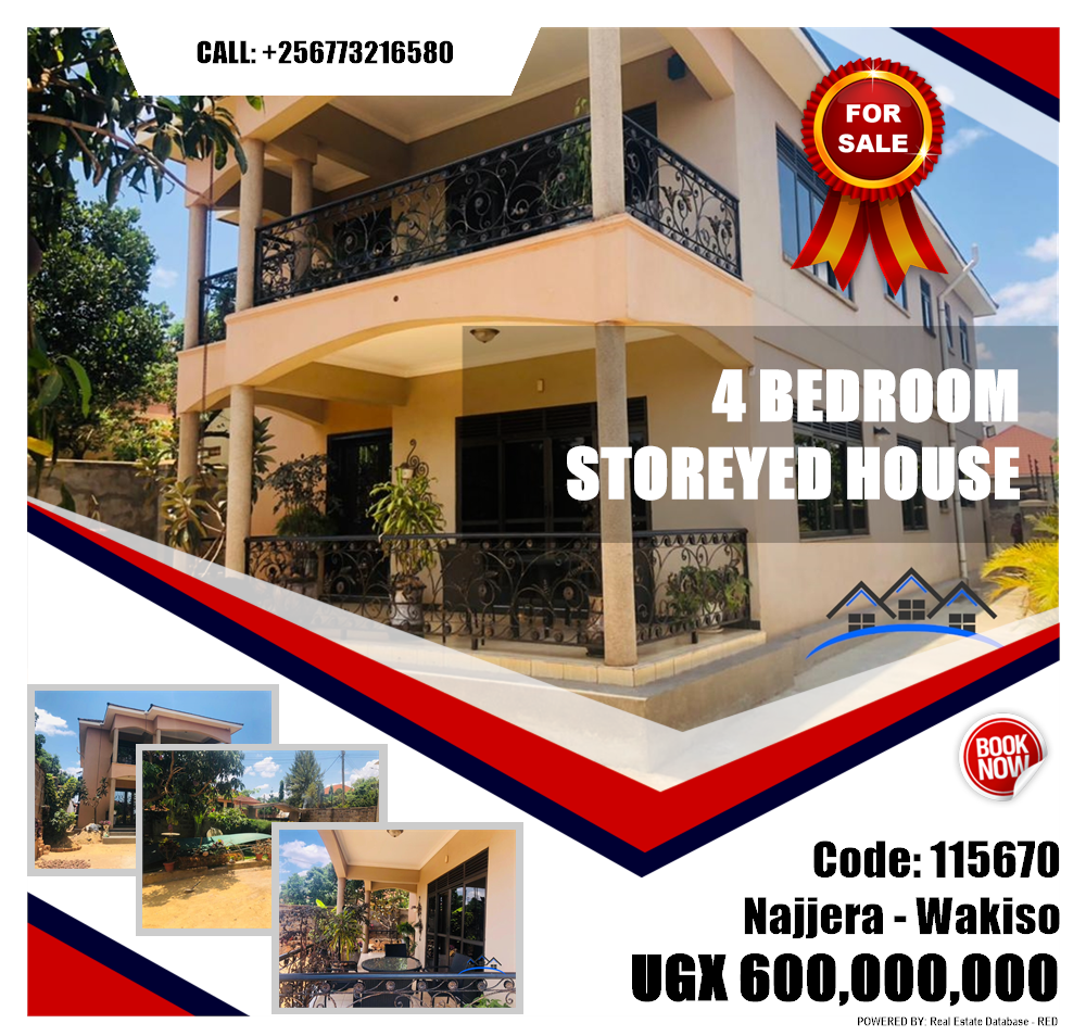 4 bedroom Storeyed house  for sale in Najjera Wakiso Uganda, code: 115670
