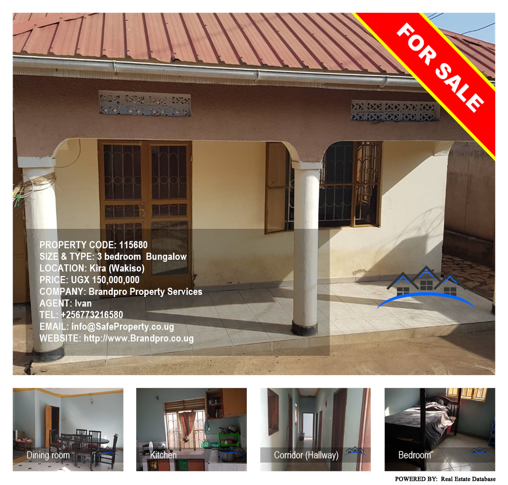 3 bedroom Bungalow  for sale in Kira Wakiso Uganda, code: 115680