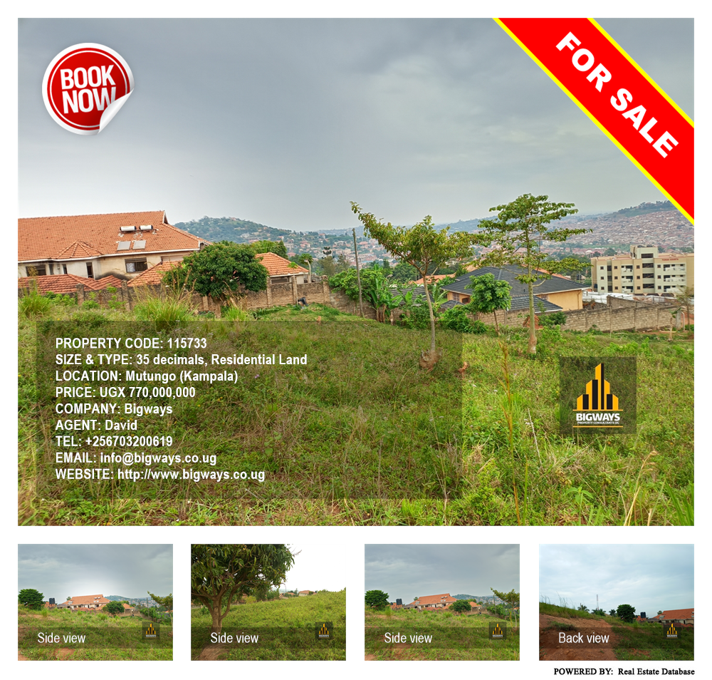 Residential Land  for sale in Mutungo Kampala Uganda, code: 115733