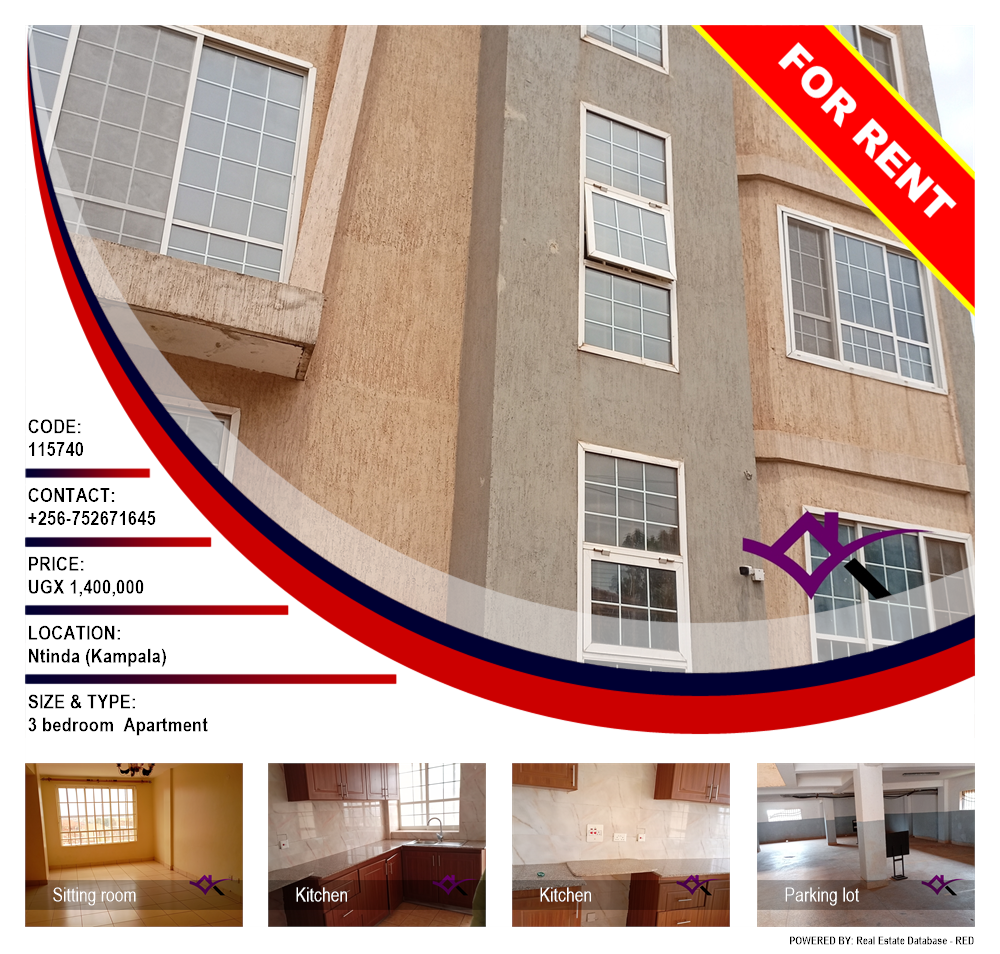 3 bedroom Apartment  for rent in Ntinda Kampala Uganda, code: 115740