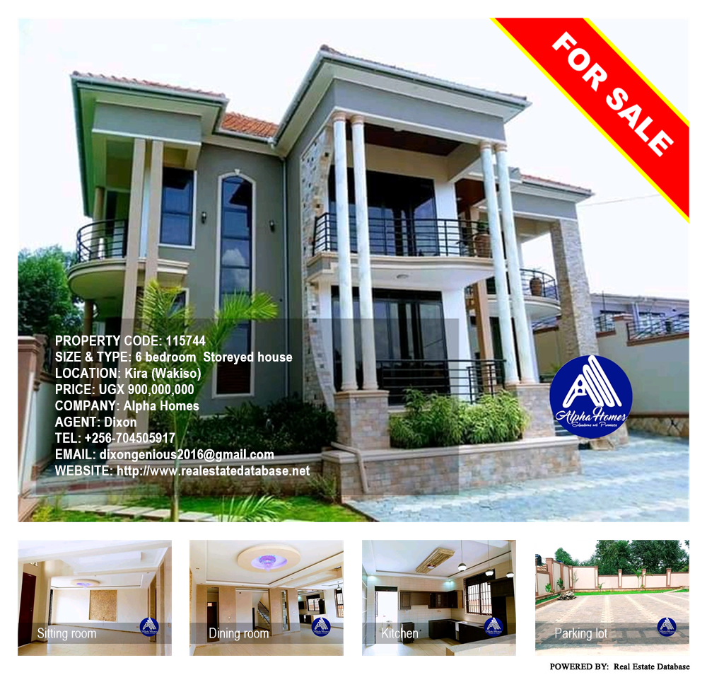 6 bedroom Storeyed house  for sale in Kira Wakiso Uganda, code: 115744