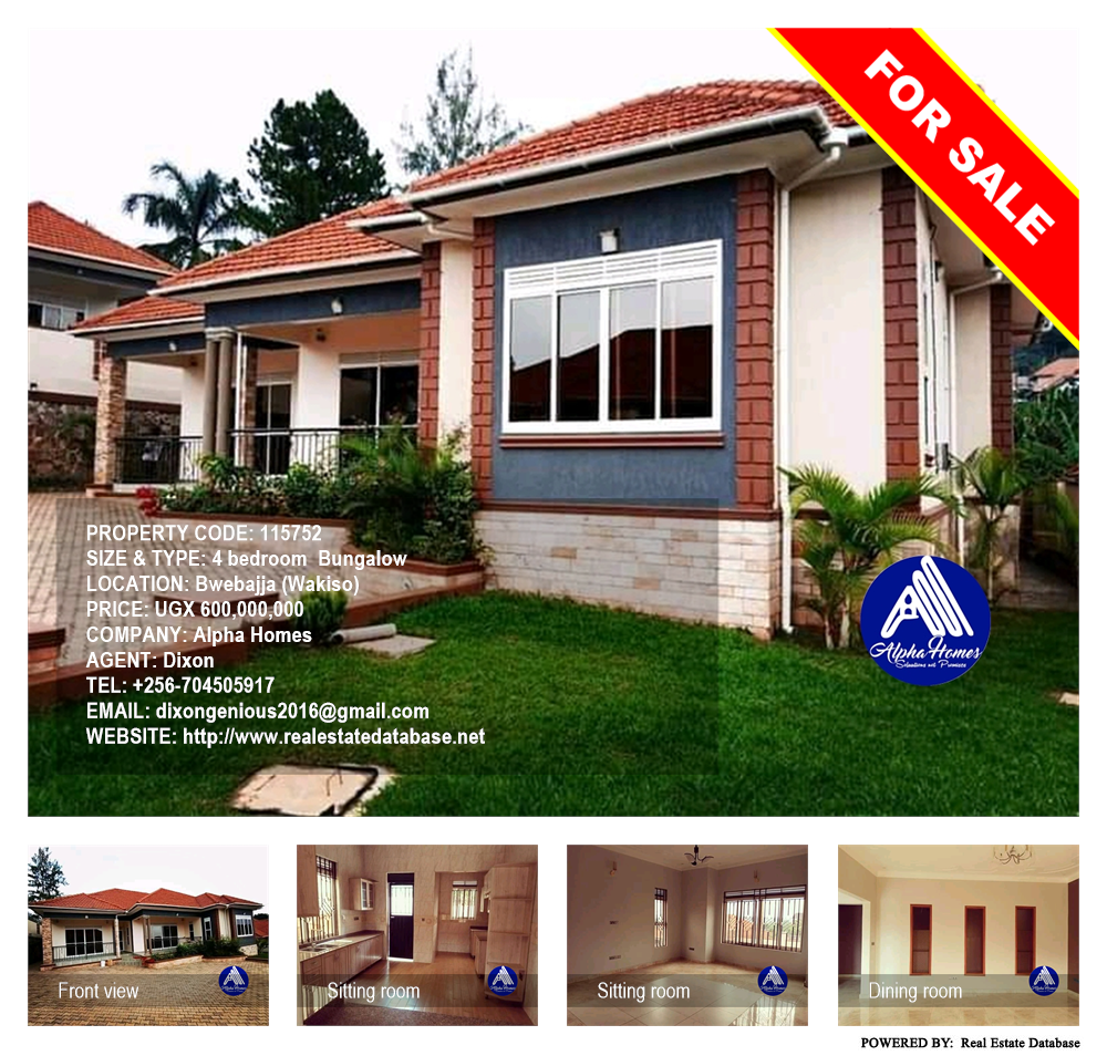 4 bedroom Bungalow  for sale in Bwebajja Wakiso Uganda, code: 115752