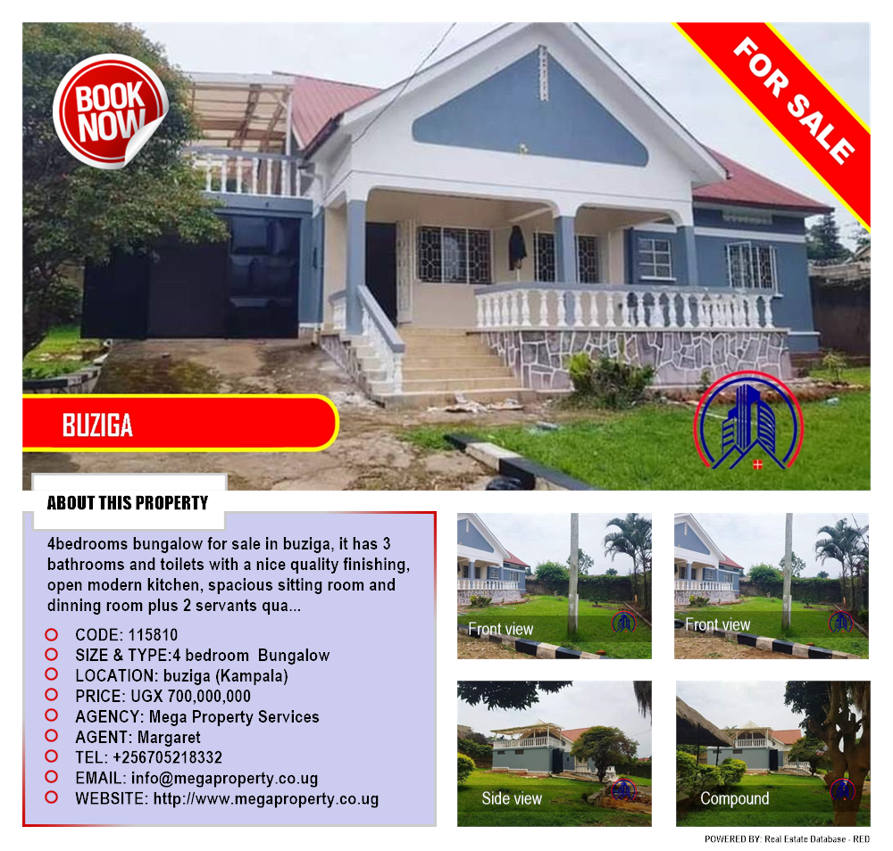 4 bedroom Bungalow  for sale in Buziga Kampala Uganda, code: 115810