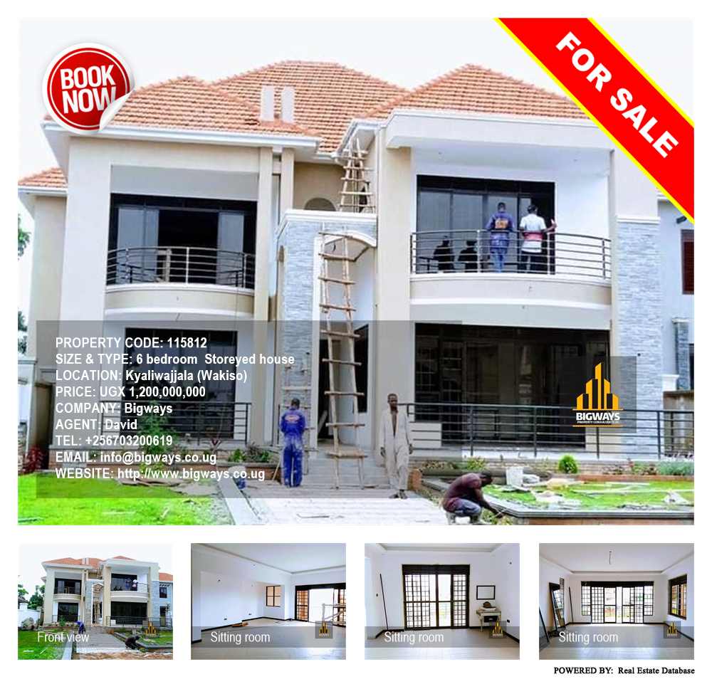 6 bedroom Storeyed house  for sale in Kyaliwajjala Wakiso Uganda, code: 115812