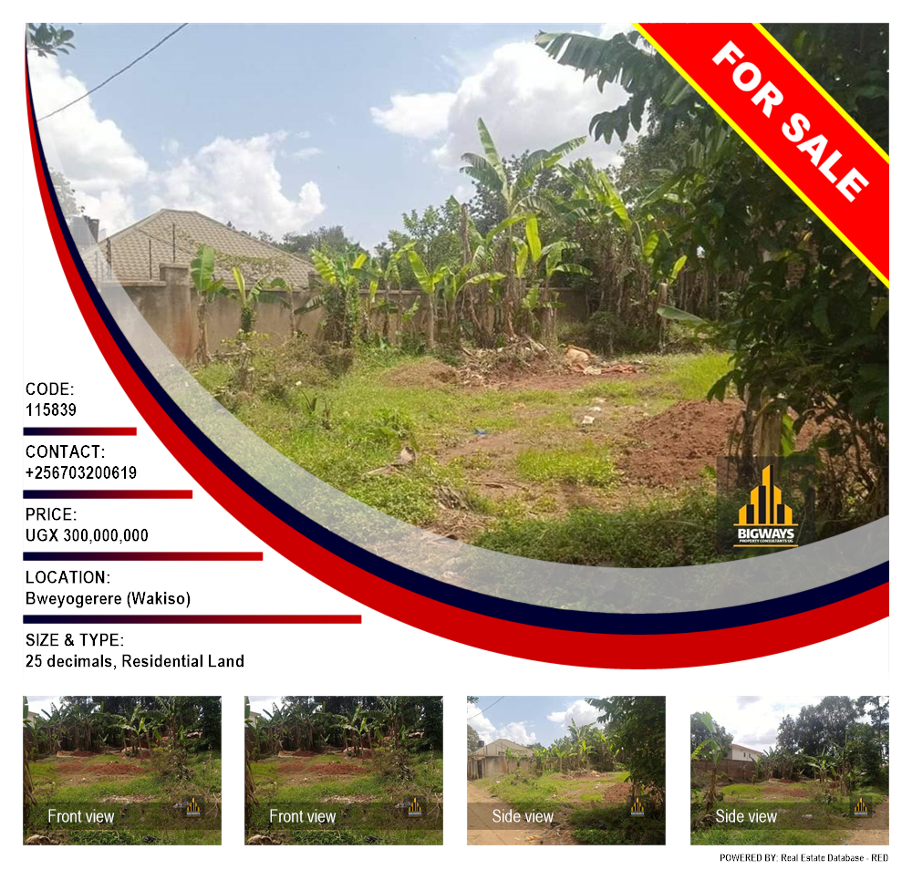 Residential Land  for sale in Bweyogerere Wakiso Uganda, code: 115839