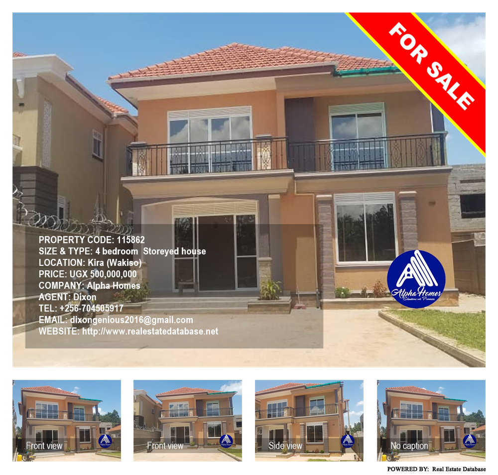 4 bedroom Storeyed house  for sale in Kira Wakiso Uganda, code: 115862