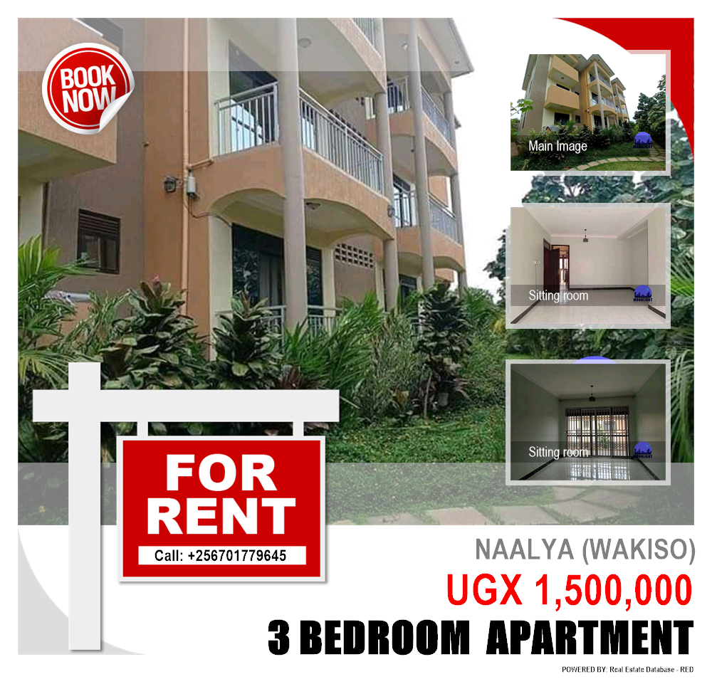 3 bedroom Apartment  for rent in Naalya Wakiso Uganda, code: 115872