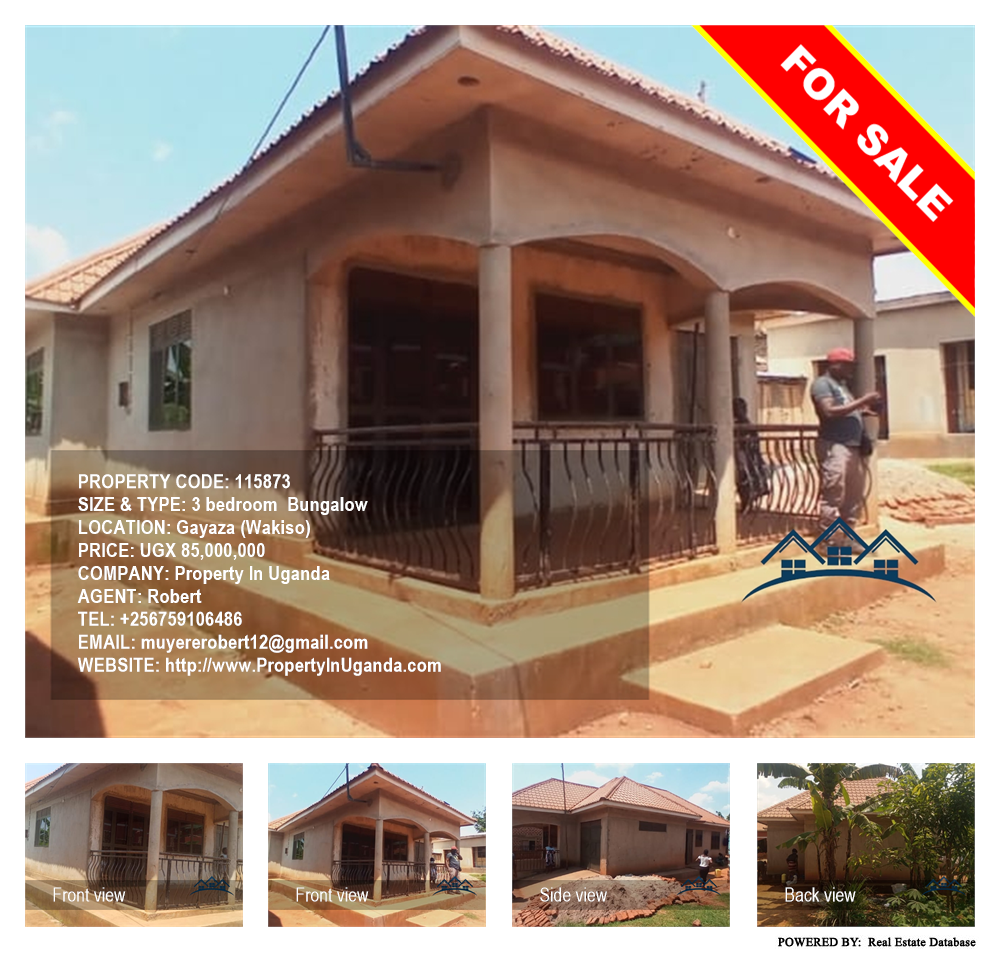 3 bedroom Bungalow  for sale in Gayaza Wakiso Uganda, code: 115873