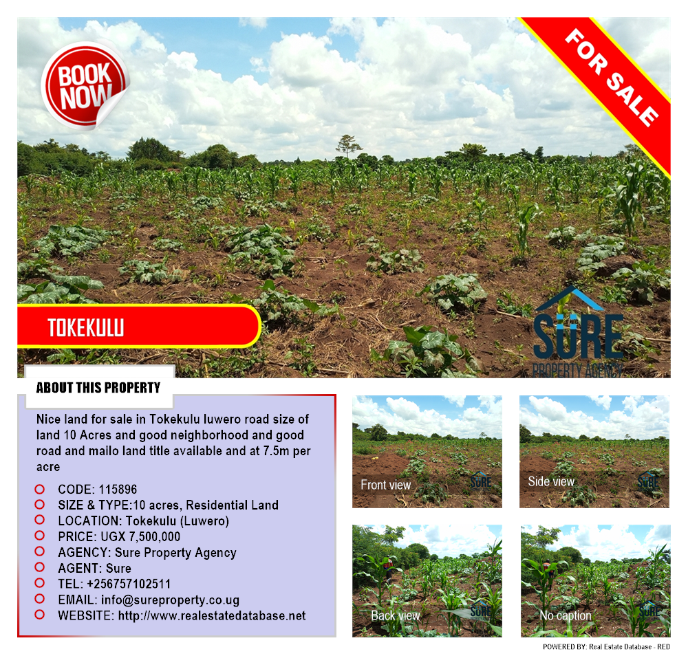 Residential Land  for sale in Tokekulu Luweero Uganda, code: 115896