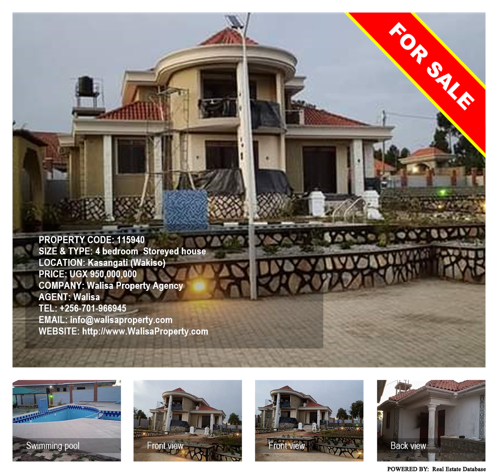 4 bedroom Storeyed house  for sale in Kasangati Wakiso Uganda, code: 115940