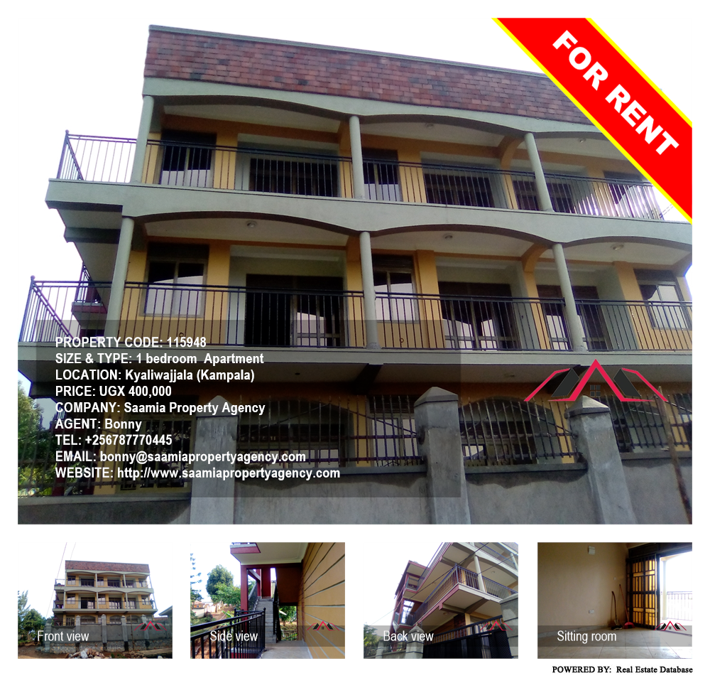 1 bedroom Apartment  for rent in Kyaliwajjala Kampala Uganda, code: 115948