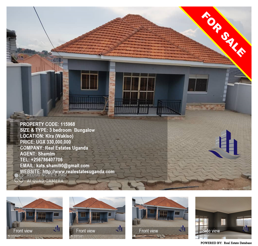 3 bedroom Bungalow  for sale in Kira Wakiso Uganda, code: 115968