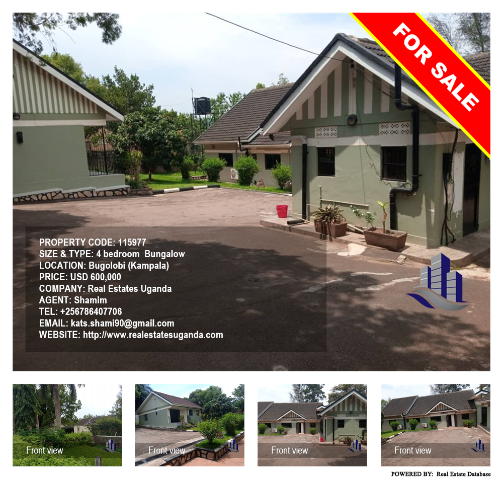 4 bedroom Bungalow  for sale in Bugoloobi Kampala Uganda, code: 115977