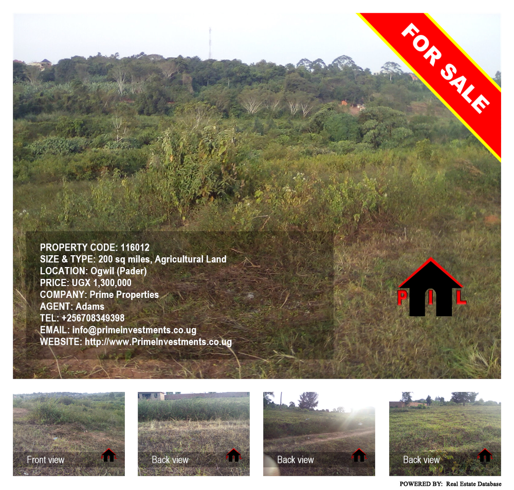 Agricultural Land  for sale in Ogwil Pader Uganda, code: 116012