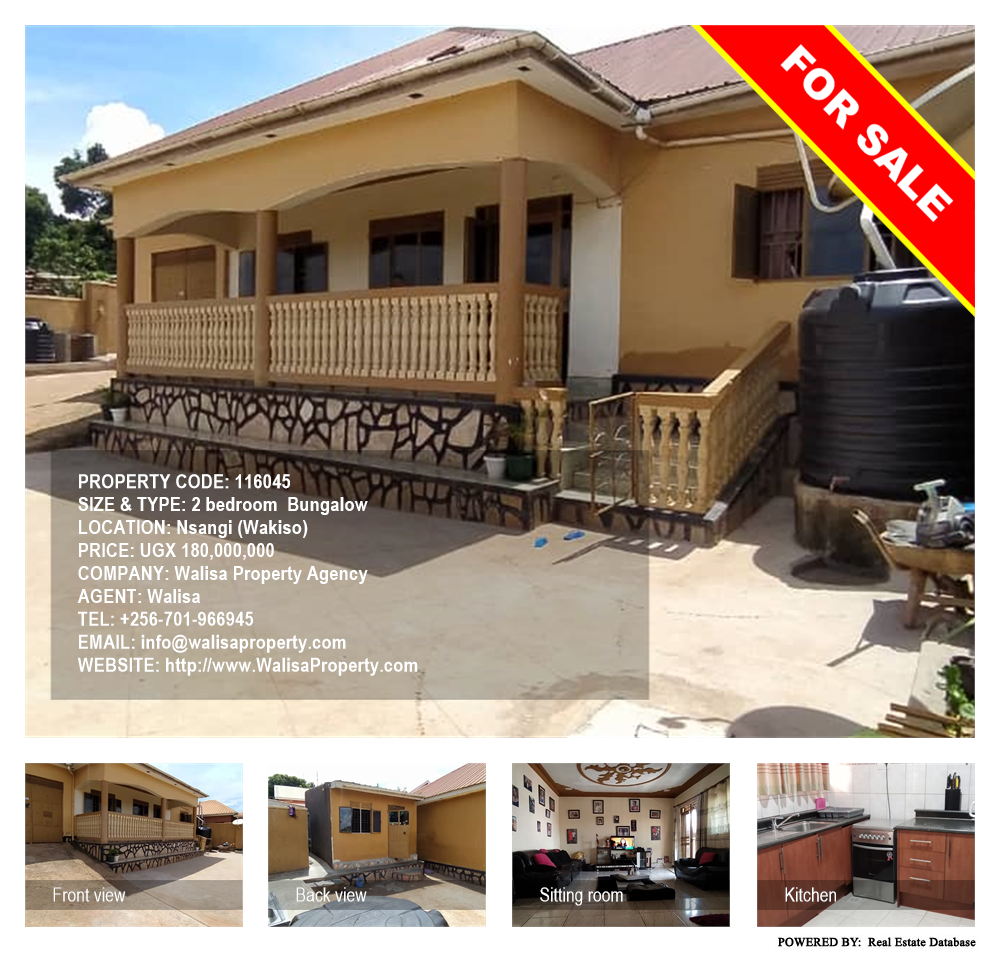 2 bedroom Bungalow  for sale in Nsangi Wakiso Uganda, code: 116045