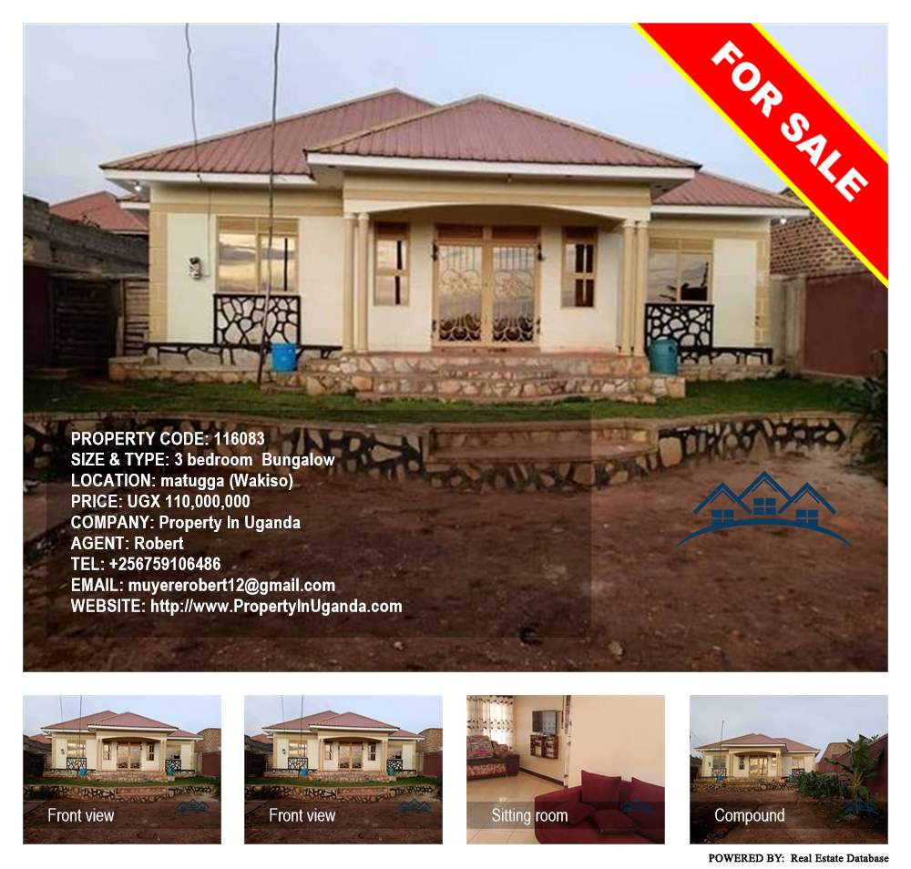 3 bedroom Bungalow  for sale in Matugga Wakiso Uganda, code: 116083