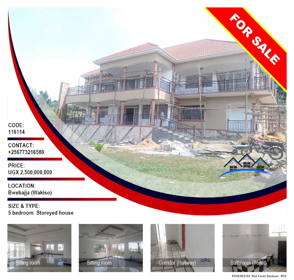 5 bedroom Storeyed house  for sale in Bwebajja Wakiso Uganda, code: 116114
