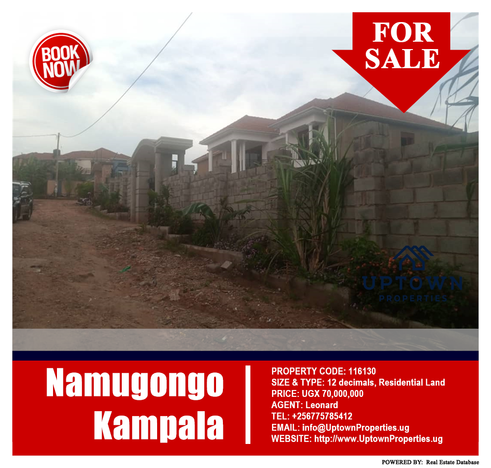 Residential Land  for sale in Namugongo Kampala Uganda, code: 116130