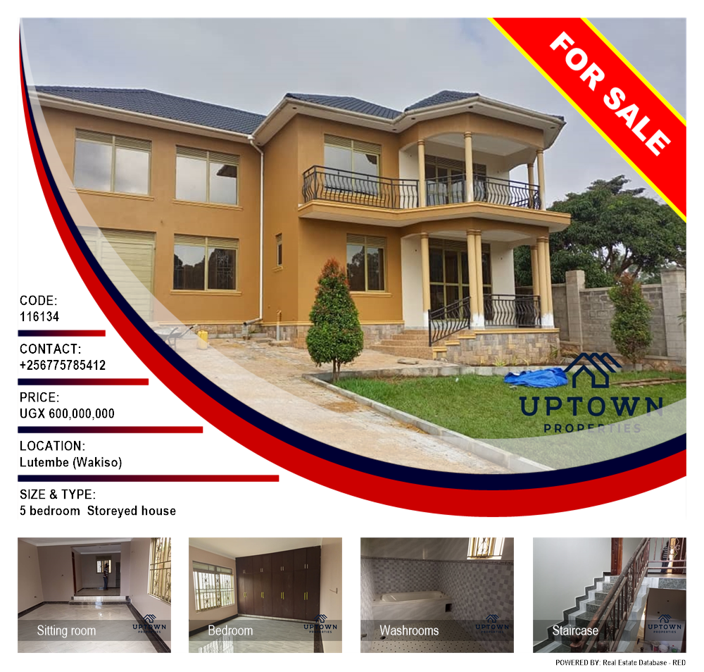 5 bedroom Storeyed house  for sale in Lutembe Wakiso Uganda, code: 116134