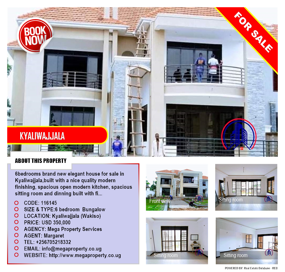 6 bedroom Bungalow  for sale in Kyaliwajjala Wakiso Uganda, code: 116145