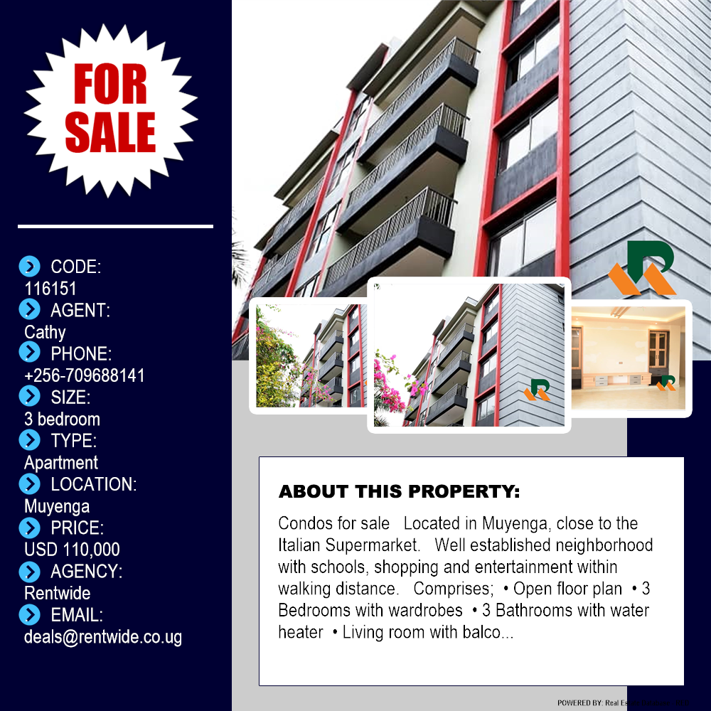 3 bedroom Apartment  for sale in Muyenga Kampala Uganda, code: 116151