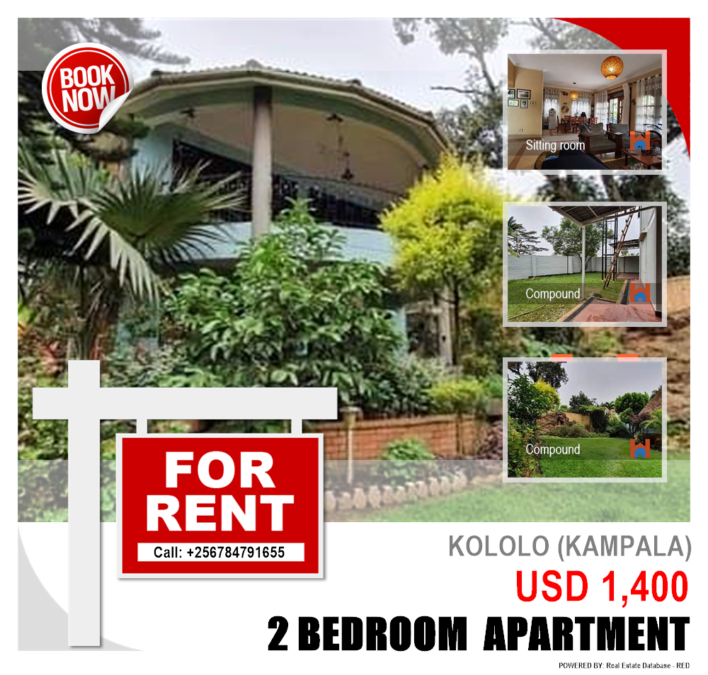 2 bedroom Apartment  for rent in Kololo Kampala Uganda, code: 116173