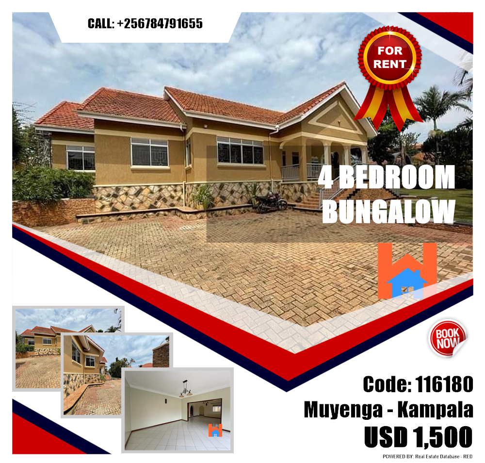 4 bedroom Bungalow  for rent in Muyenga Kampala Uganda, code: 116180