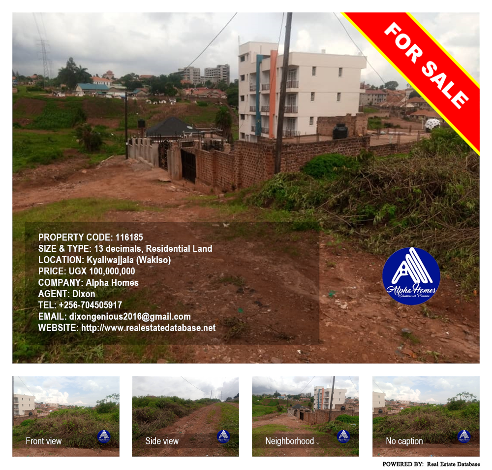 Residential Land  for sale in Kyaliwajjala Wakiso Uganda, code: 116185