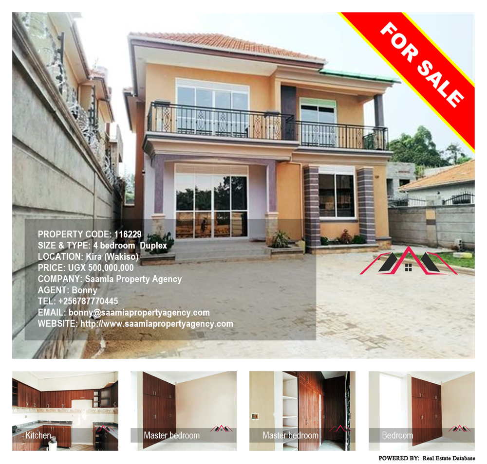 4 bedroom Duplex  for sale in Kira Wakiso Uganda, code: 116229