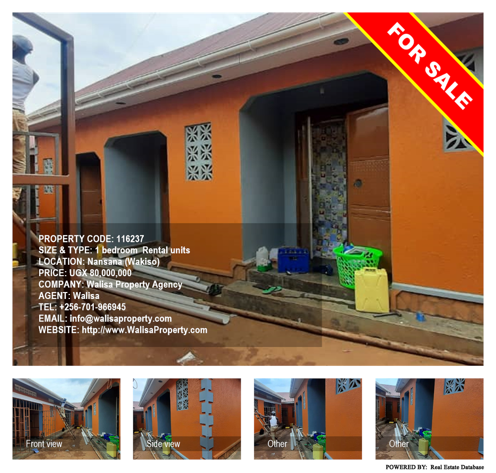 1 bedroom Rental units  for sale in Nansana Wakiso Uganda, code: 116237