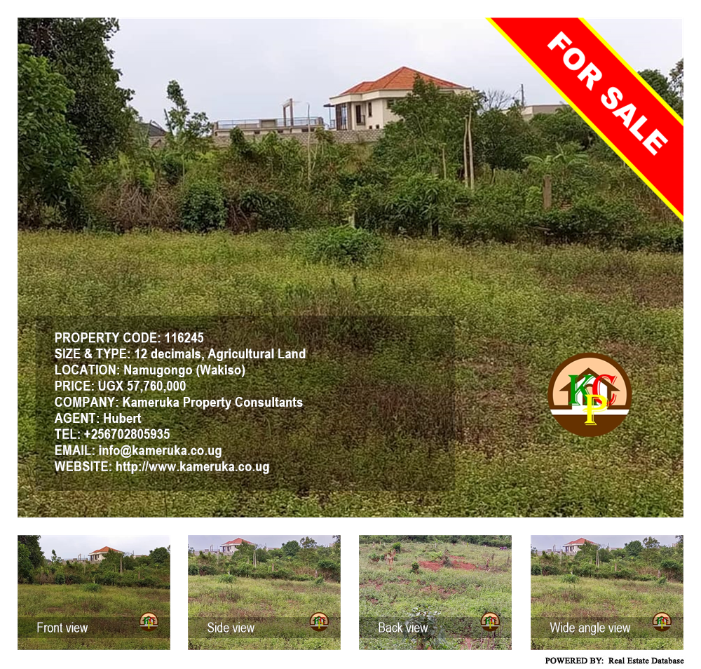 Agricultural Land  for sale in Namugongo Wakiso Uganda, code: 116245