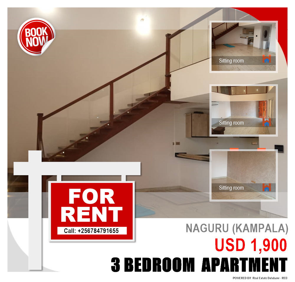 3 bedroom Apartment  for rent in Naguru Kampala Uganda, code: 116253