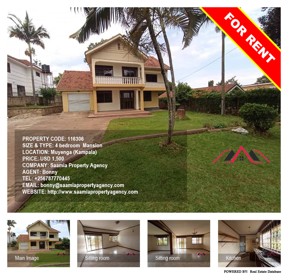 4 bedroom Mansion  for rent in Muyenga Kampala Uganda, code: 116306