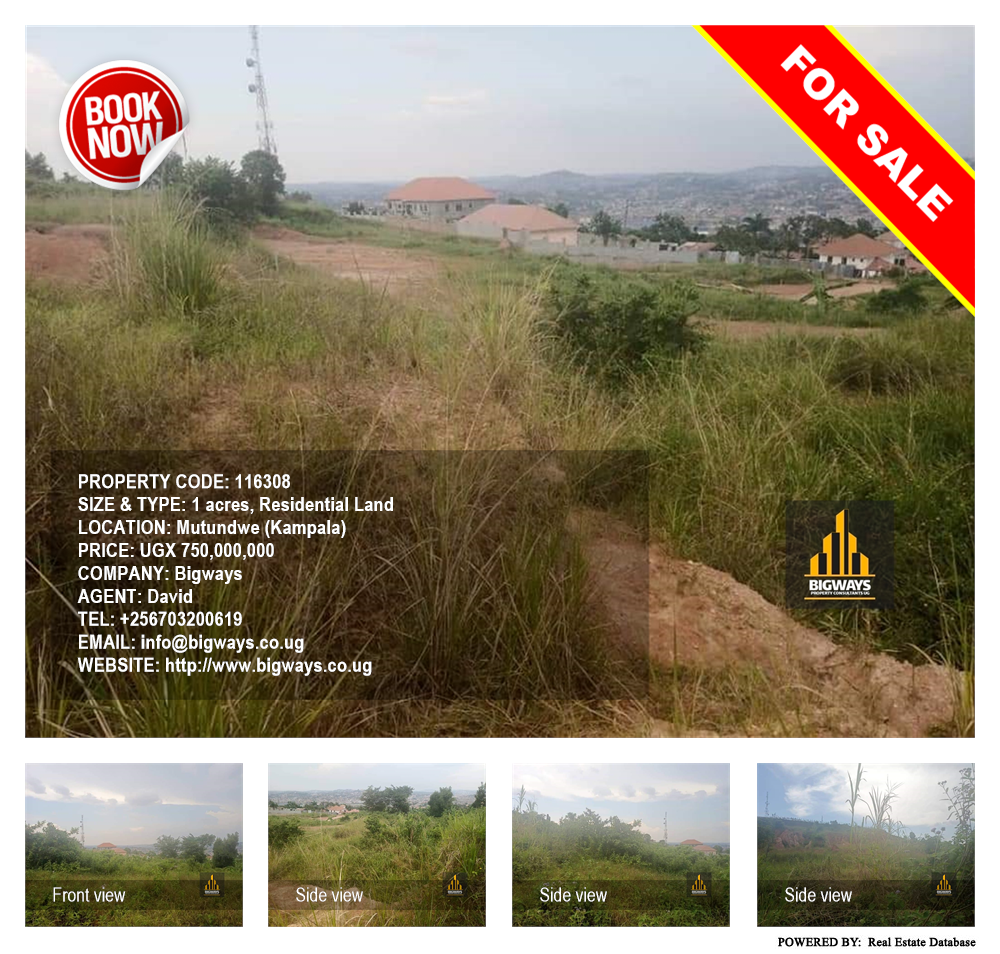 Residential Land  for sale in Mutundwe Kampala Uganda, code: 116308