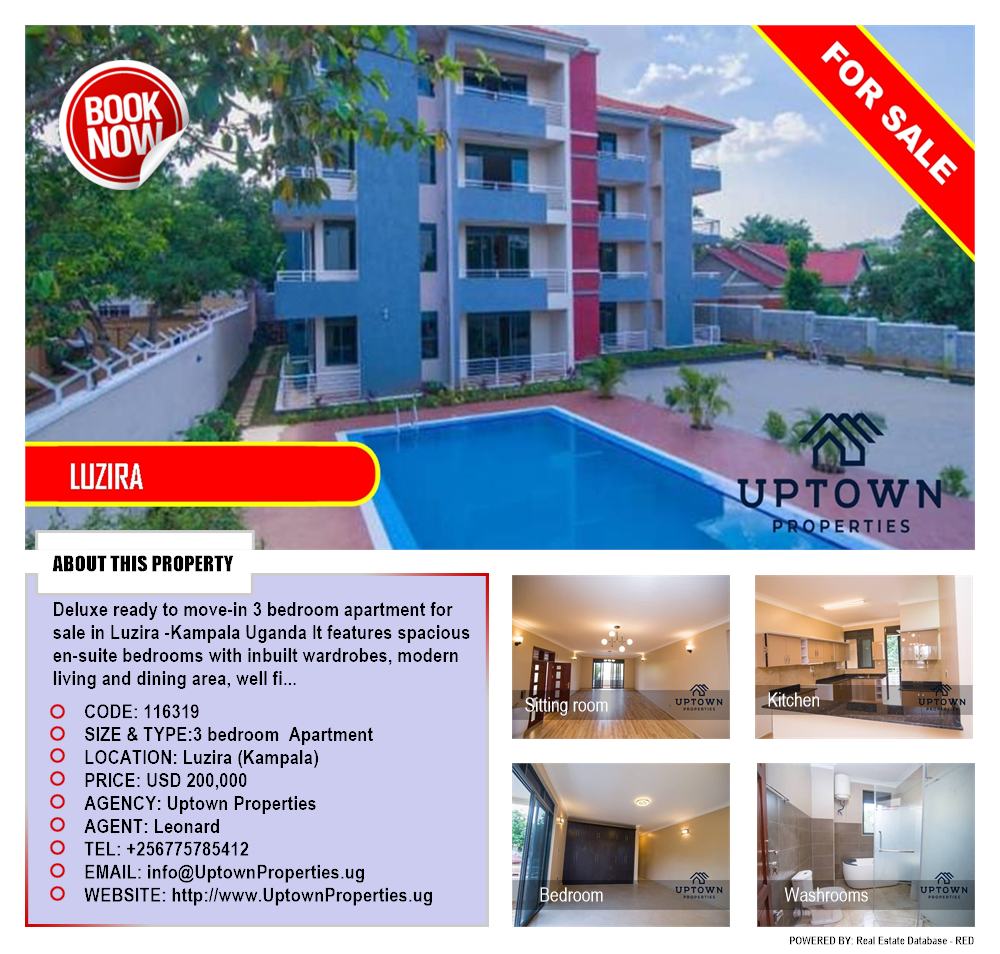 3 bedroom Apartment  for sale in Luzira Kampala Uganda, code: 116319