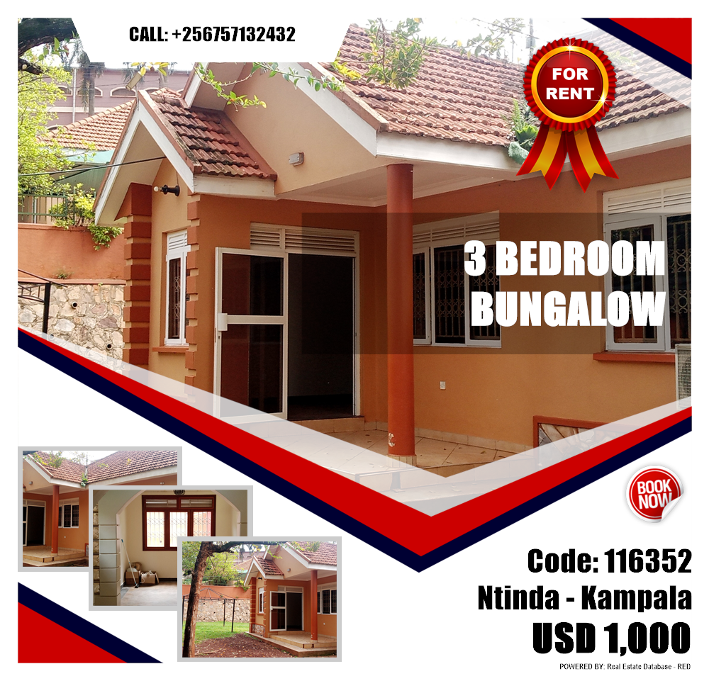 3 bedroom Bungalow  for rent in Ntinda Kampala Uganda, code: 116352