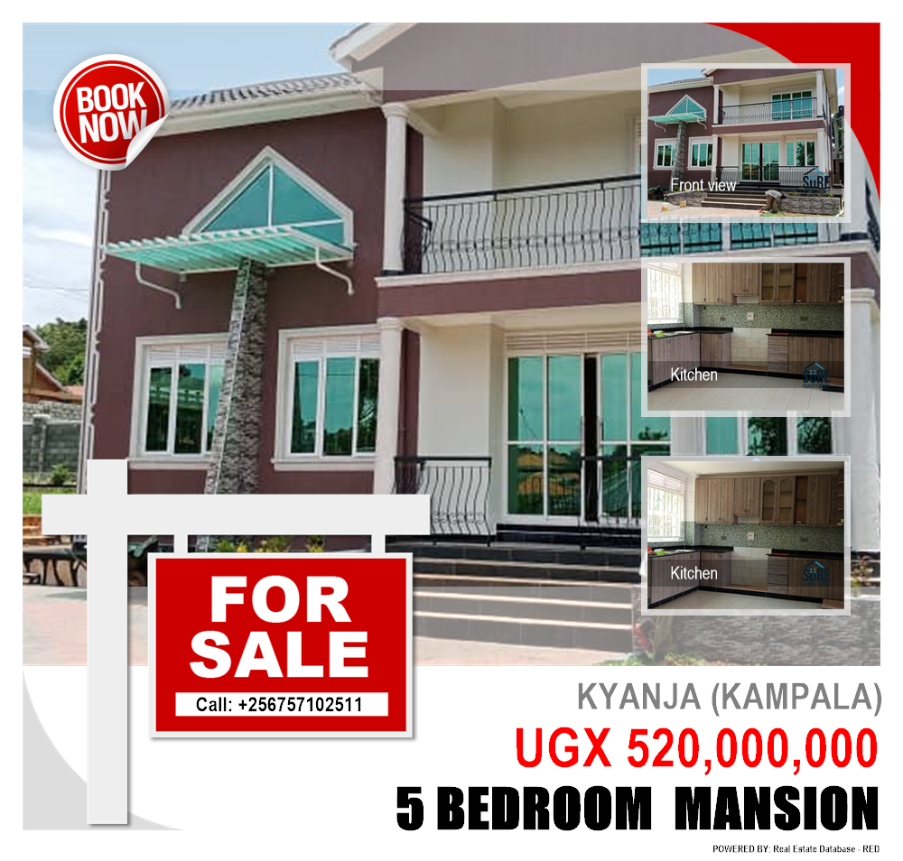 5 bedroom Mansion  for sale in Kyanja Kampala Uganda, code: 116354